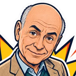 Alan Arkin, drawn as a comic character