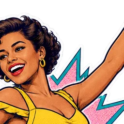 Ariana DeBose, drawn as a comic character