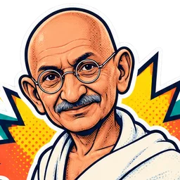 Ben Kingsley, drawn as a comic character