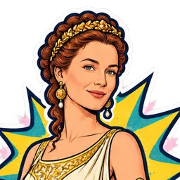 Connie Nielsen, drawn as a comic character