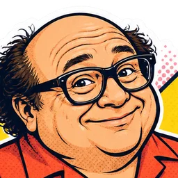 Danny DeVito, drawn as a comic character