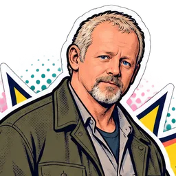 David Morse, drawn as a comic character