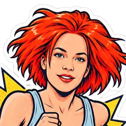 Franka Potente, drawn as a comic character