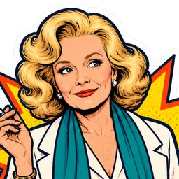 Gena Rowlands, drawn as a comic character