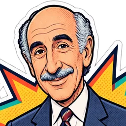 Harold Gould, drawn as a comic character
