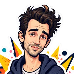 Jay Baruchel, drawn as a comic character