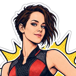 Jena Malone, drawn as a comic character