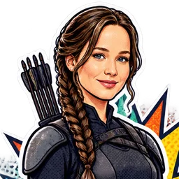 Jennifer Lawrence, drawn as a comic character