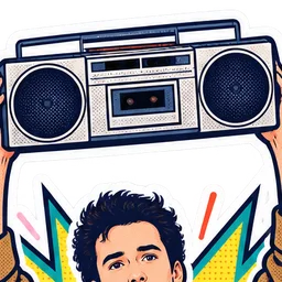 John Cusack, drawn as a comic character