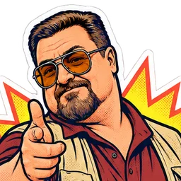 John Goodman, drawn as a comic character