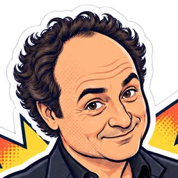 Kevin Pollak, drawn as a comic character