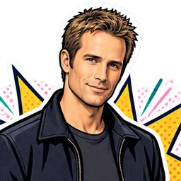 Michael Vartan, drawn as a comic character
