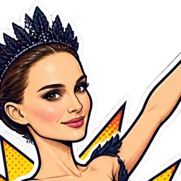 Natalie Portman, drawn as a comic character