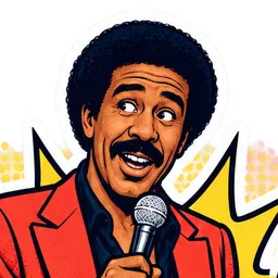 Richard Pryor, drawn as a comic character
