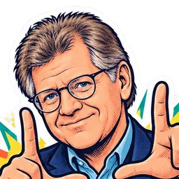 Robert Zemeckis, drawn as a comic character