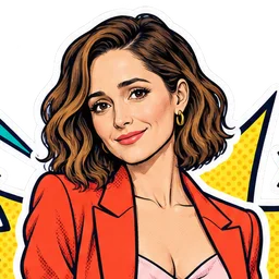 Rose Byrne, drawn as a comic character