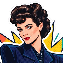 Sean Young, drawn as a comic character