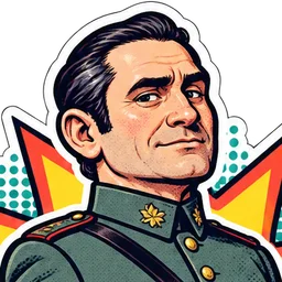 Sergi López, drawn as a comic character