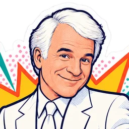 Steve Martin, drawn as a comic character