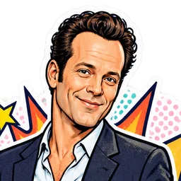 Vince Vaughn, drawn as a comic character
