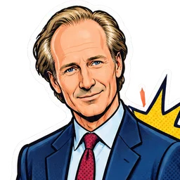 William Hurt, drawn as a comic character