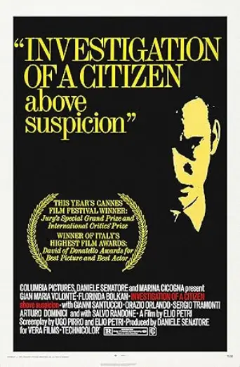 Investigation of a Citizen Above Suspicion (1970) poster
